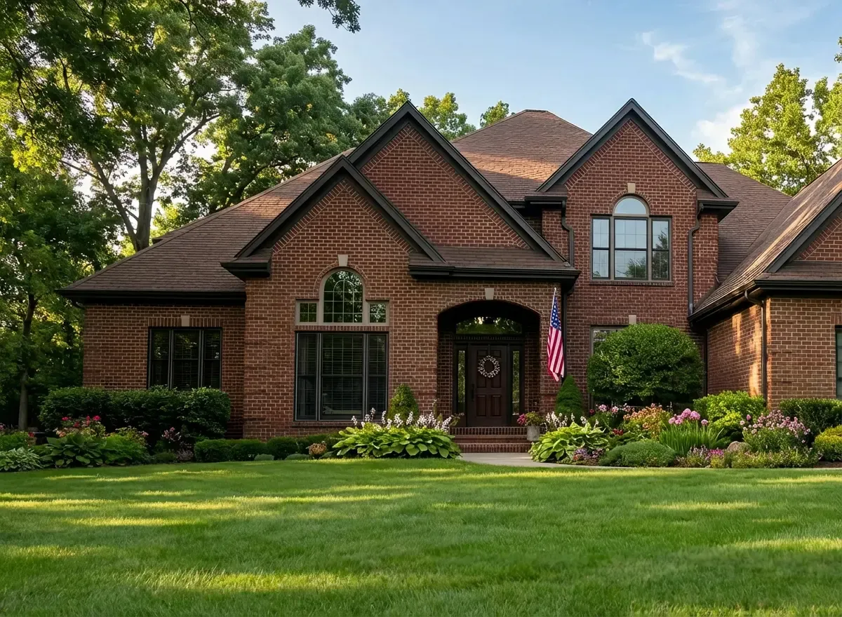 house with healthy lawn